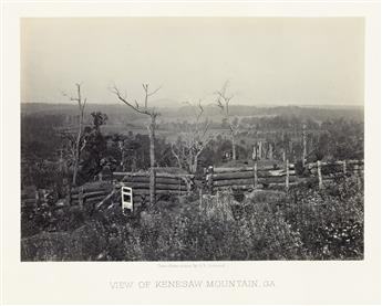 (CIVIL WAR) View of Kenesaw Mountain, GA, from George Barnards Photographic Views of the Sherman Campaign * Charles City Court-House,